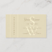 Professional Gold Pearl Shimmery Snake Monogram Visitekaartje (Achterkant)