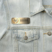 Professional Gold Roestvrij staalmetaal Naamplaatje (In situ)