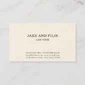 Professional Gold Scales Attorney Law Firma Busine Visitekaartje (Achterkant)