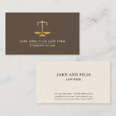 Professional Gold Scales Attorney Law Firma Busine Visitekaartje (Voorkant / Achterkant)