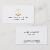 Professional Gold Scales Attorney Law Firma Visitekaartje (Voorkant / Achterkant)