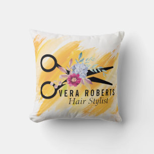 Professional Gold-schaar & Beauty Salon floral Kussen
