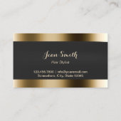Professional Gold Scissor Hair Stylist Visitekaartje (Achterkant)