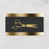 Professional Gold Scissor Hair Stylist Visitekaartje (Voorkant)