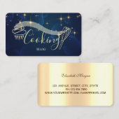 Professional, Gold Stars, whisky, cupcake, koken Visitekaartje (Voorkant / Achterkant)