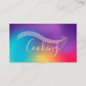 Professional, Gold Stars, whisky, holografisch kok Visitekaartje (Voorkant)