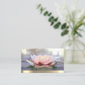 Professional Gold Stripe Yoga Instructor Visitekaartje (Staand voorkant)