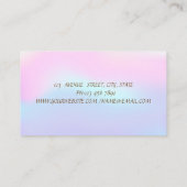 Professional Gold Stripes Holographic Gold Lotus Visitekaartje (Achterkant)