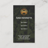 Professional Gold Stripes Limousine Taxi Service Visitekaartje (Achterkant)