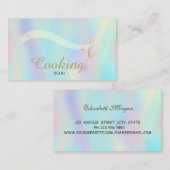 Professional, Gold Whisk, holografisch koken Visitekaartje (Voorkant / Achterkant)