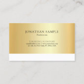 Professional Gold White - moderne, elegante Sjablo Visitekaartje (Achterkant)