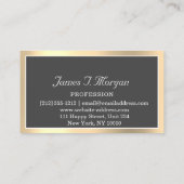 Professional Golden Sepia Logo Gray Monogram Visitekaartje (Achterkant)