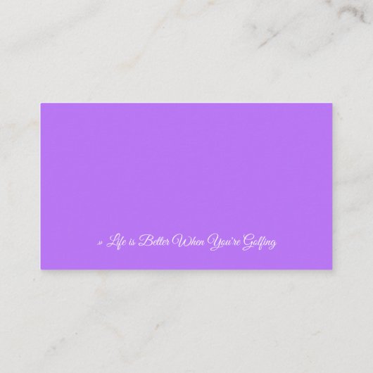 Professional Golf Trainer | INITIAAL VISITEKAARTJE (Achterkant)