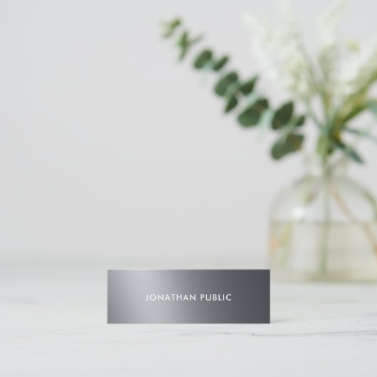 Professional Graceful Black White Modern Elegant Mini Visitekaartje (Staand voorkant)