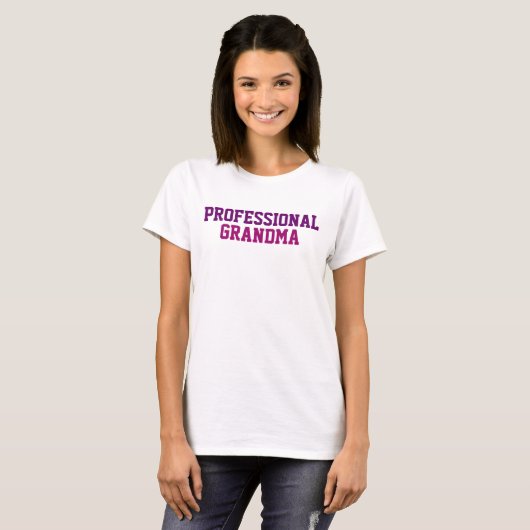 Professional Grandma Paars T-shirt (Voorkant volledig)