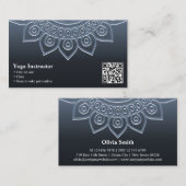 Professional Gray Mandala Yoga Visitekaartje Klantenkaartje (Voorkant / Achterkant)