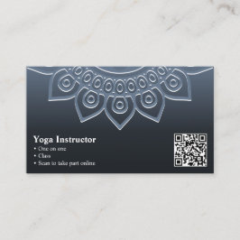 Professional Gray Mandala Yoga Visitekaartje Klantenkaartje