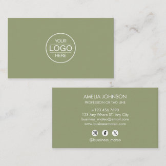 Professional Green Add your Logo Visitekaartje