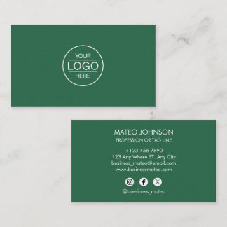 Professional Green Add your Logo Visitekaartje