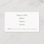 Professional Green Argyle-Visitekaartje Visitekaartje (Achterkant)