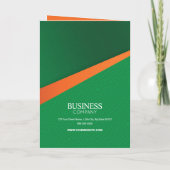 Professional Green Business Birthday Greeting Card Kaart (Achterkant)
