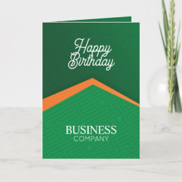 Professional Green Business Birthday Greeting Card Kaart