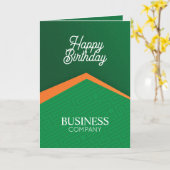 Professional Green Business Birthday Greeting Card Kaart (Gele Bloem)