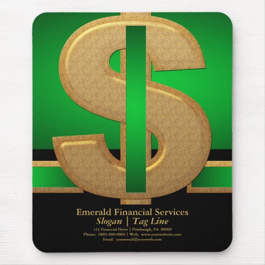 Professional Green| Gold Dollar Financial Services Muismat (Voorkant)
