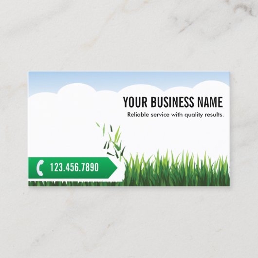 Professional Green Grass Landscaping Visitekaartje (Voorkant)