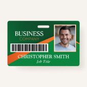 Professional Green Staff ID Badge (Voorkant)