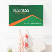 Professional Green with Orange Stripe Business Spandoek (Insitu)