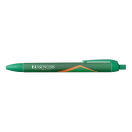 Professional Green with Orange Stripe Business Zwarte Inkt Pen
