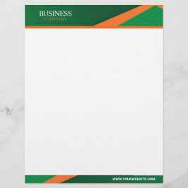 Professional Green with Orange Stripe Corporate Briefhoofd