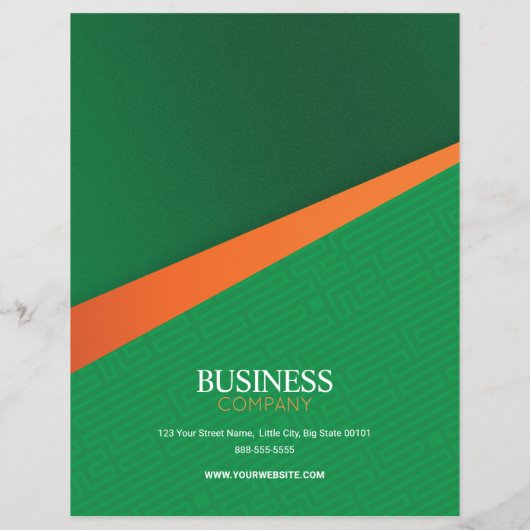 Professional Green with Orange Stripe Flyer (Achterkant)