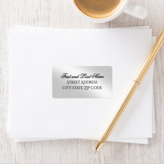 Professional Greetings Silver Return Address Label (Insitu)