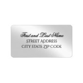 Professional Greetings Silver Return Address Label (Voorkant)