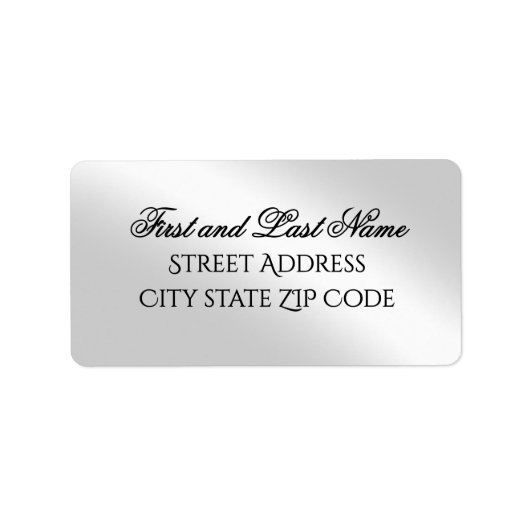 Professional Greetings Silver Return Address Label (Voorkant)