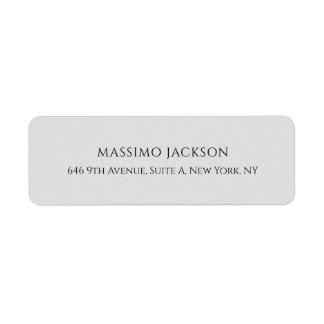 Professional grey elegant modern minimalist name etiket