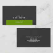 Professional Grey Green Stripe Visitekaartje (Voorkant / Achterkant)