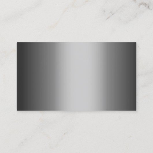 Professional Grey Metal Chauffeur Visitekaartje (Achterkant)