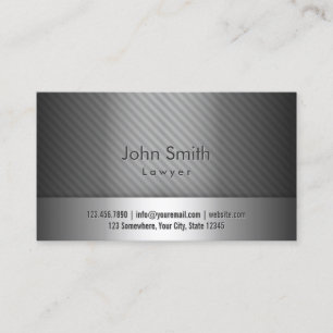 Professional Grey Metal Lawyer Visitekaartje