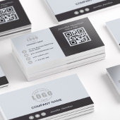 Professional Grey Voeg uw Logo QR Code toe Visitekaartje