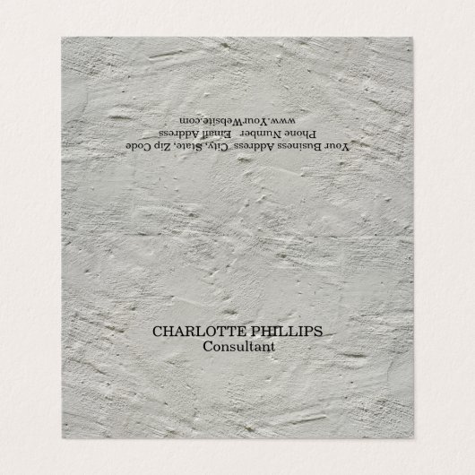 Professional Grey Wall Texture Minimalist Plain Visitekaartje (Buitenkant ongevouwen)