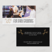 Professional Groomer Trimming Cute Dog Visitekaartje (Voorkant / Achterkant)
