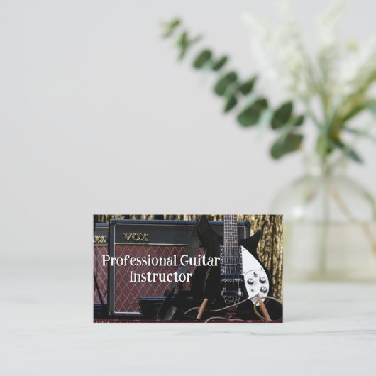 Professional Guitar Instructor Visitekaartje (Staand voorkant)