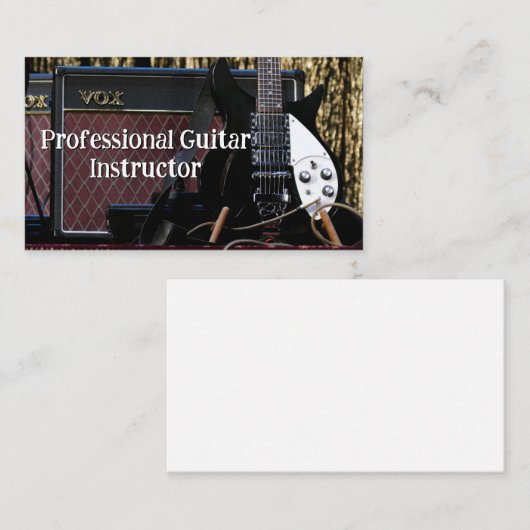Professional Guitar Instructor Visitekaartje (Voorkant / Achterkant)