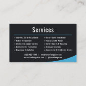 Professional Gutter Installation Company Visitekaartje (Achterkant)