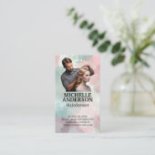 Professional Haarstylist Creëer Updo Visitekaartje (Staand voorkant)