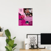 Professional Hair Salon Services Foto's toevoegen  Poster (Thuiskantoor)