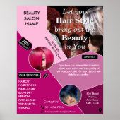 Professional Hair Salon Services Foto's toevoegen  Poster (Voorkant)